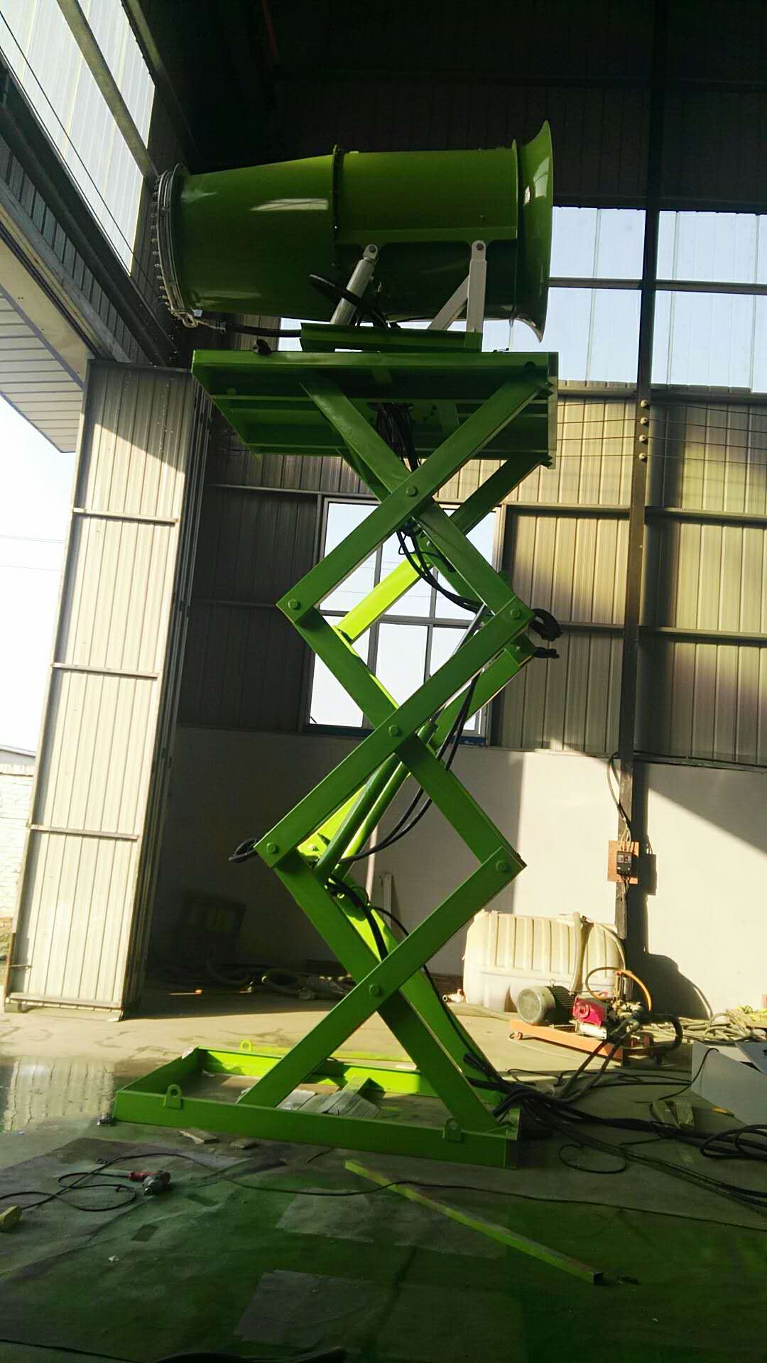 LHW-80升降平台式雾炮试机发货啦